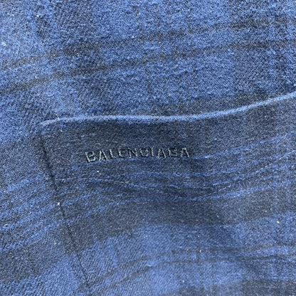 「#2283」Balenciaga plaid shirt hooded jacket
