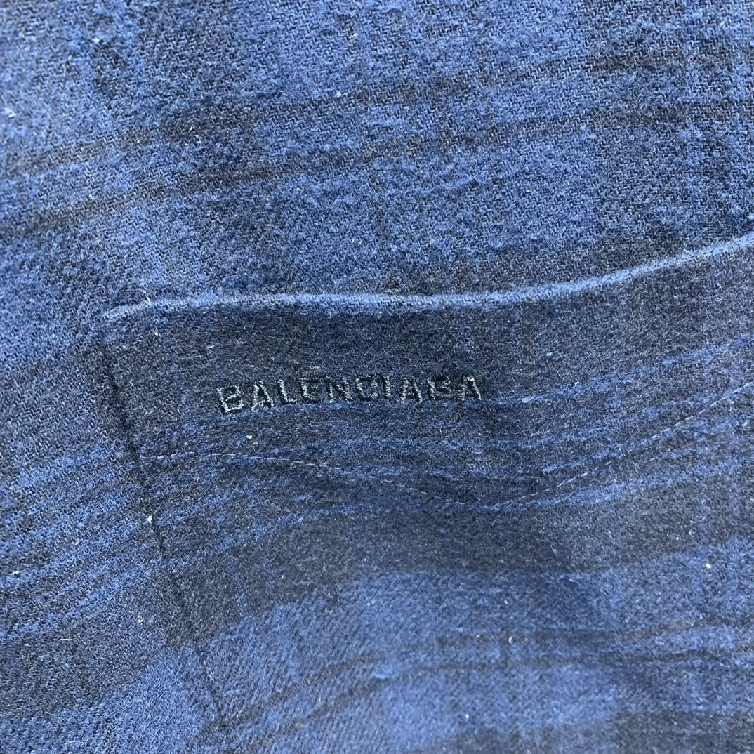 「#2283」Balenciaga plaid shirt hooded jacket