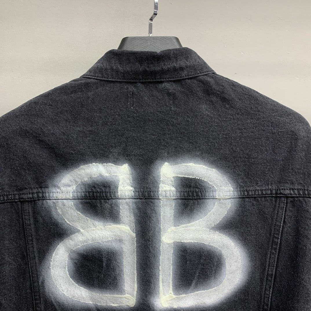 「#2287」Balenciaga BB letter denim jacket