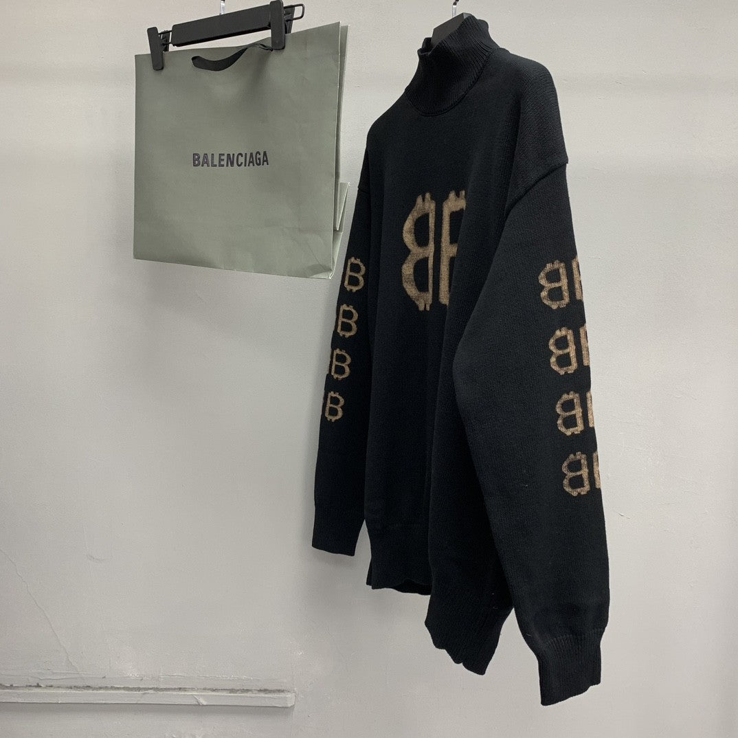 「#2289」Balenciaga Bitcoin turtleneck sweater
