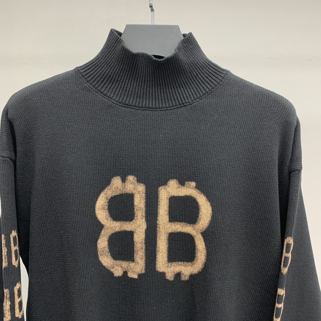 「#2289」Balenciaga Bitcoin turtleneck sweater