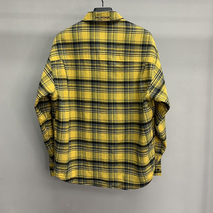 「#2290」Balenciaga reversible plaid shirt jacket