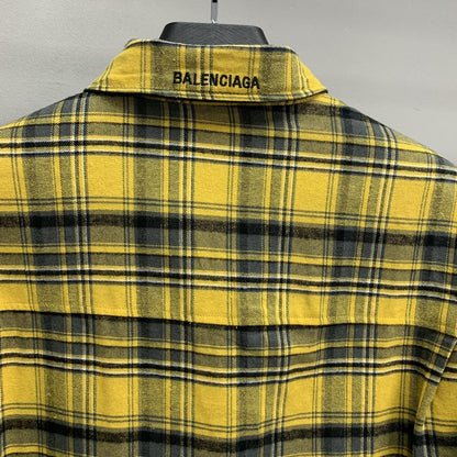 「#2290」Balenciaga reversible plaid shirt jacket