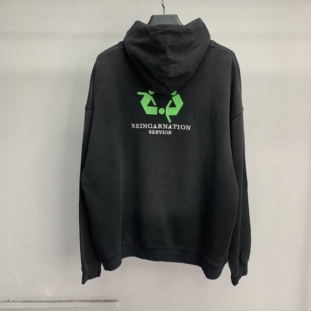 「#2300」Balenciaga lettered washed sweatshirt