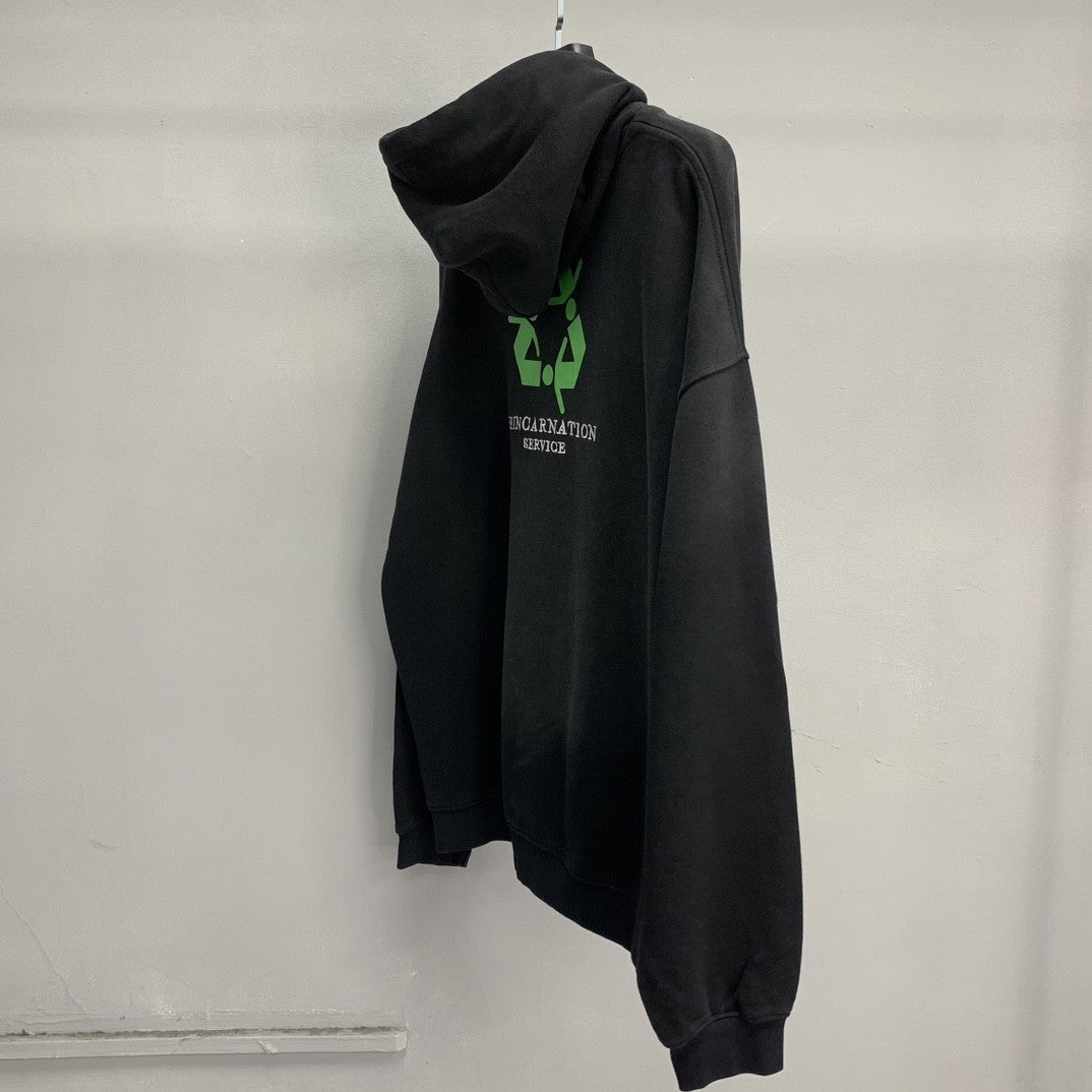 「#2300」Balenciaga lettered washed sweatshirt