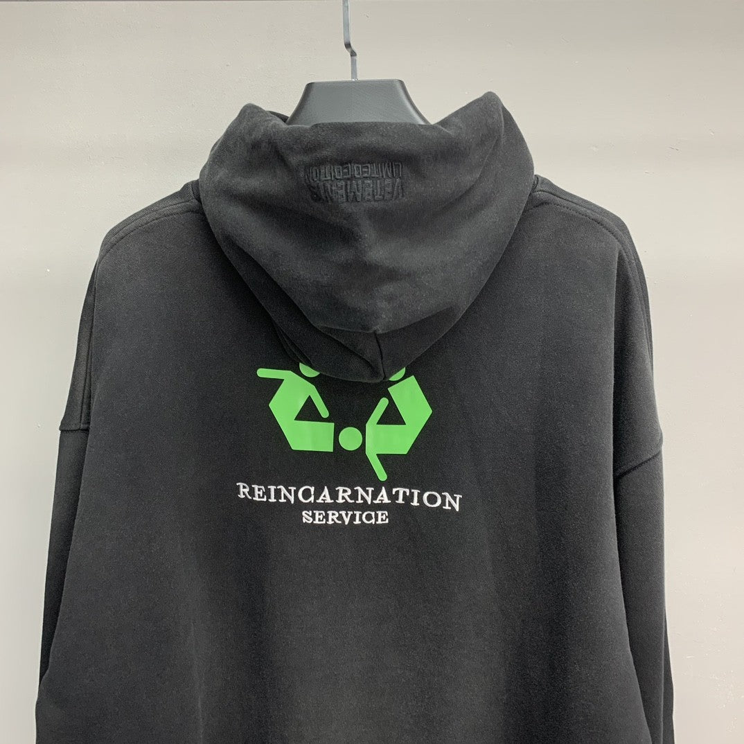 「#2300」Balenciaga lettered washed sweatshirt