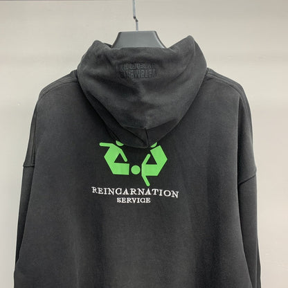 「#2300」Balenciaga lettered washed sweatshirt