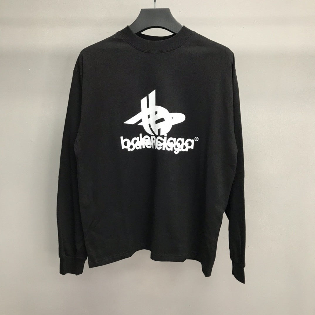 「#2304」Balenciaga lettered long sleeve T-shirt