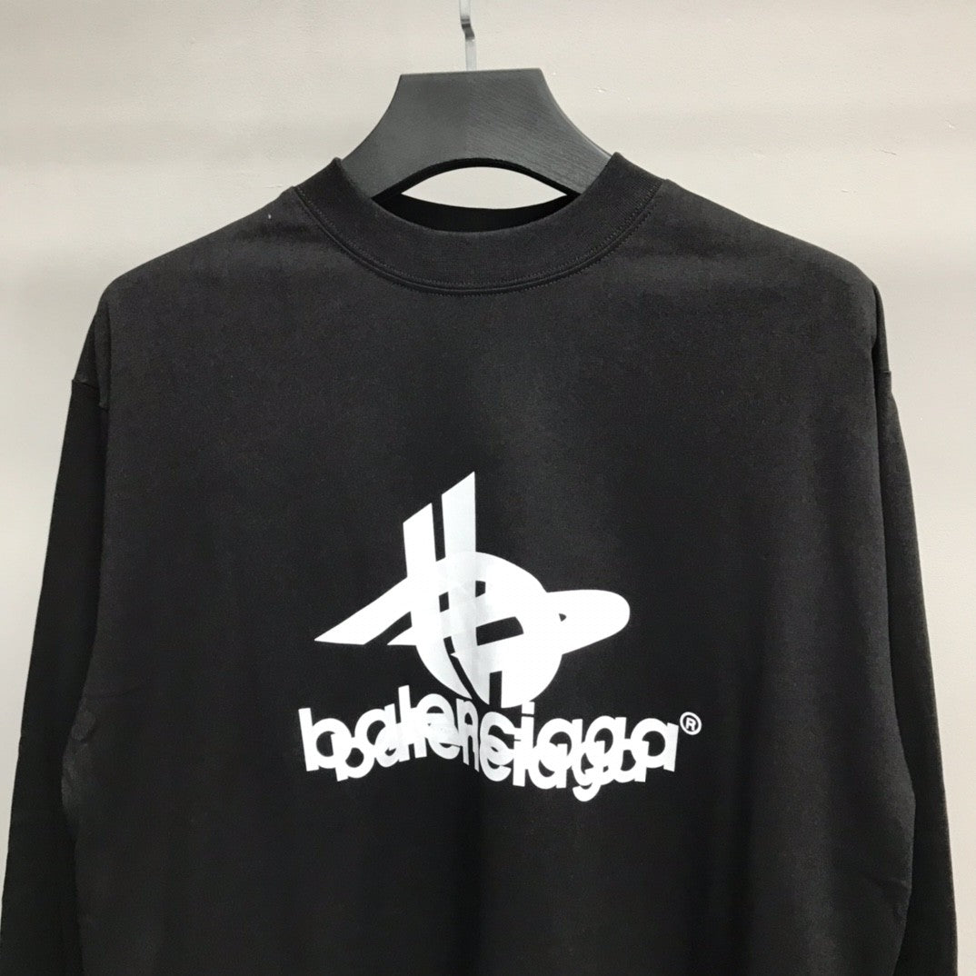 「#2304」Balenciaga lettered long sleeve T-shirt