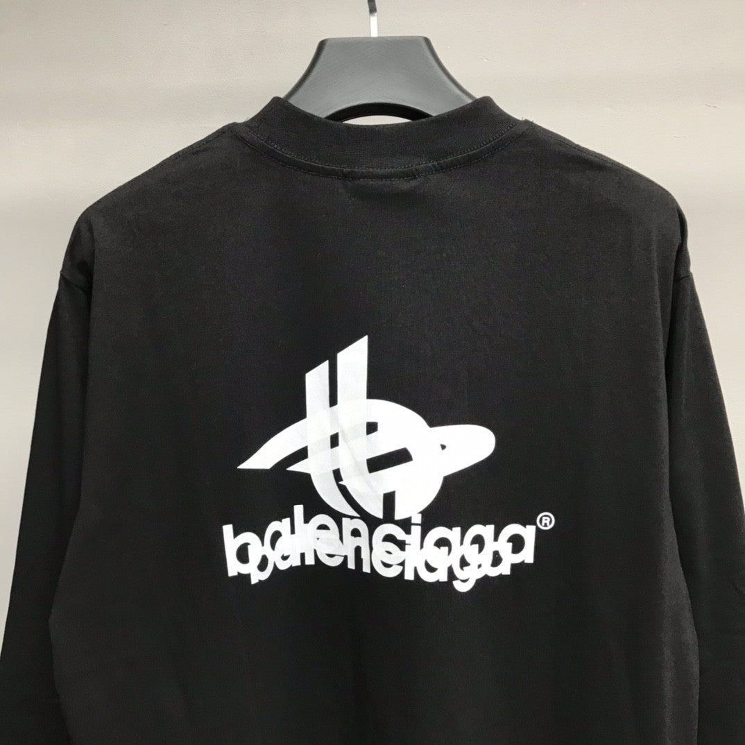 「#2304」Balenciaga lettered long sleeve T-shirt