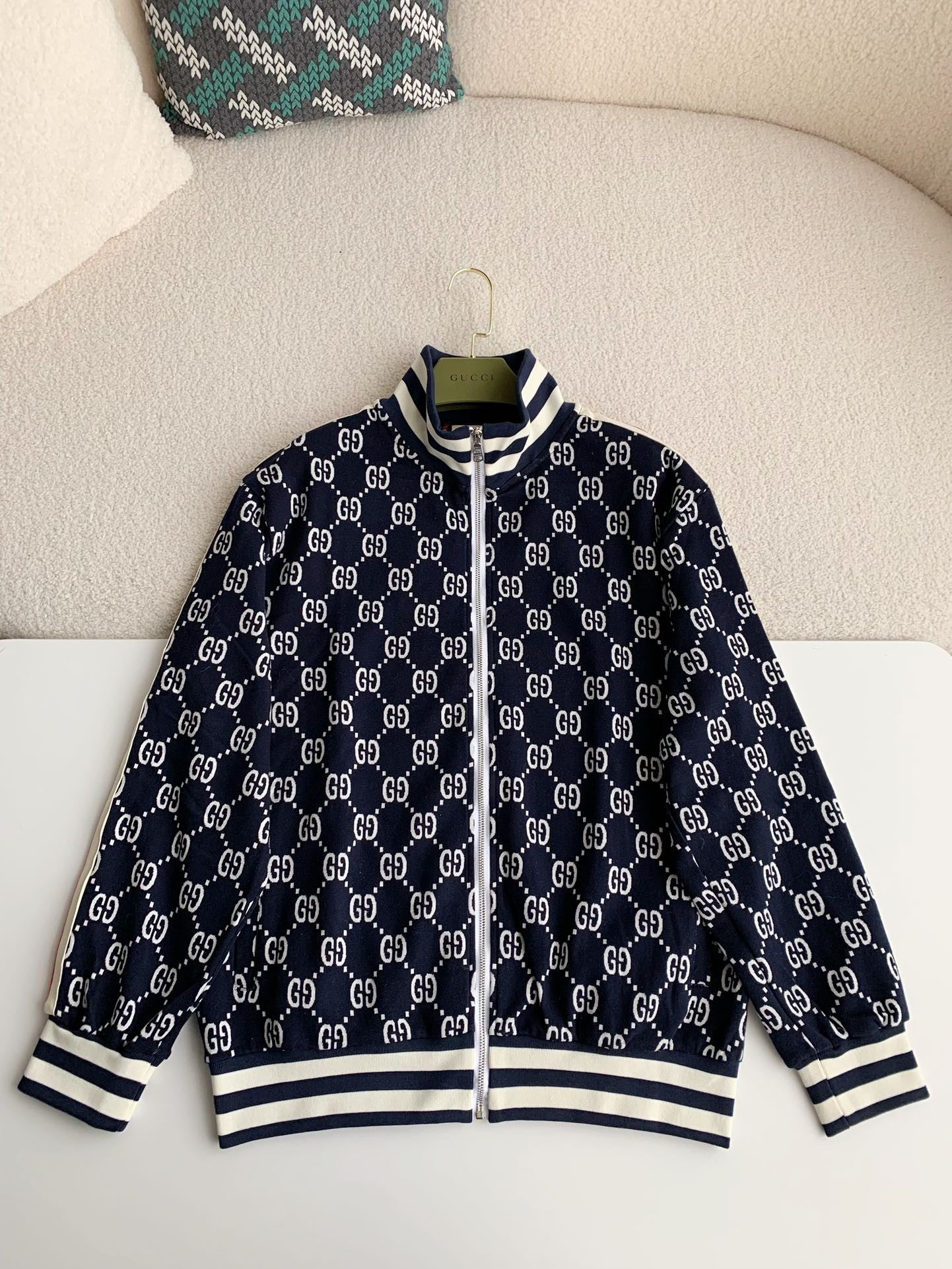 「#2342」Gucci Men's knitted sweater jacket