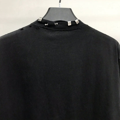 「#2450」Balenciaga neckline hardware perforated T-shirt