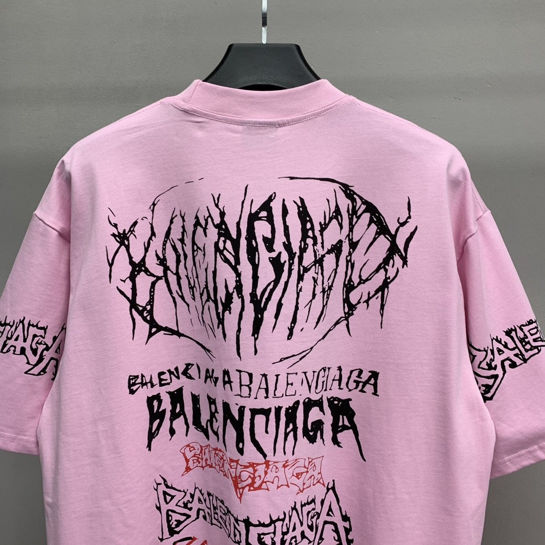 「#2452」Balenciaga doodle year of the Dragon Alphabet T-shirt