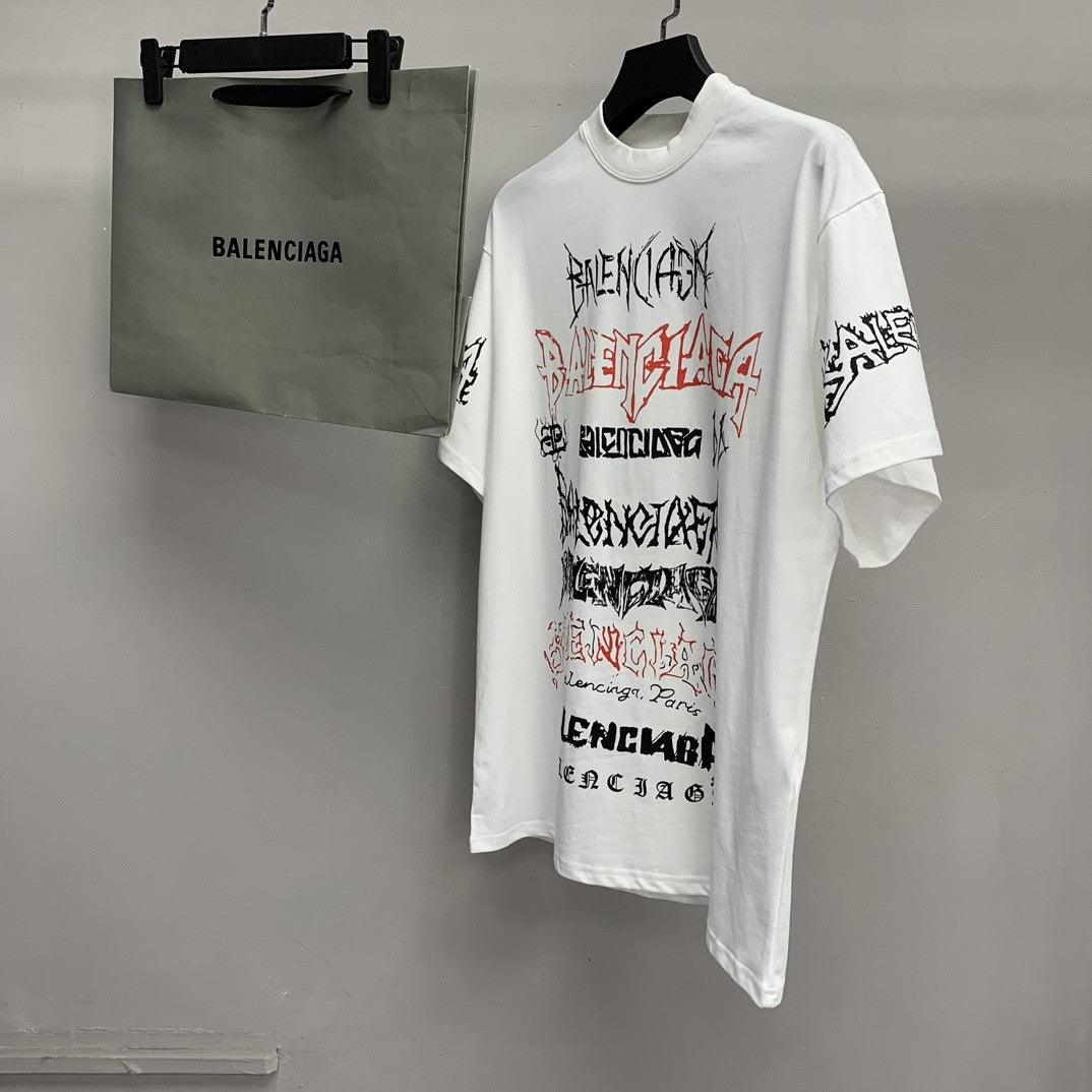 「#2453」Balenciaga doodle year of the Dragon Alphabet T-shirt