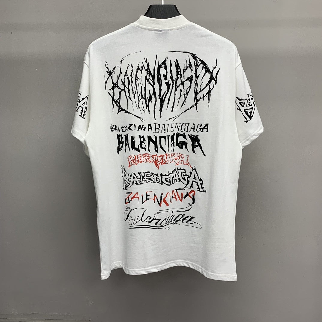 「#2453」Balenciaga doodle year of the Dragon Alphabet T-shirt