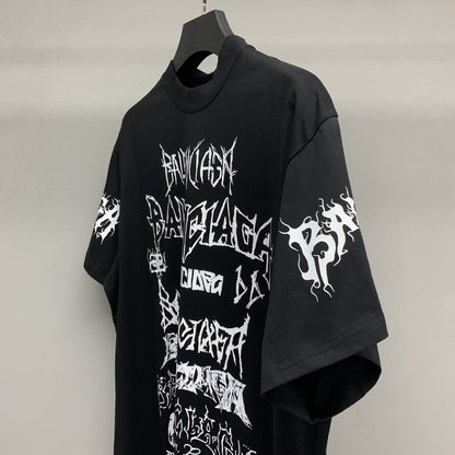 「#2454」Balenciaga doodle year of the Dragon Alphabet T-shirt