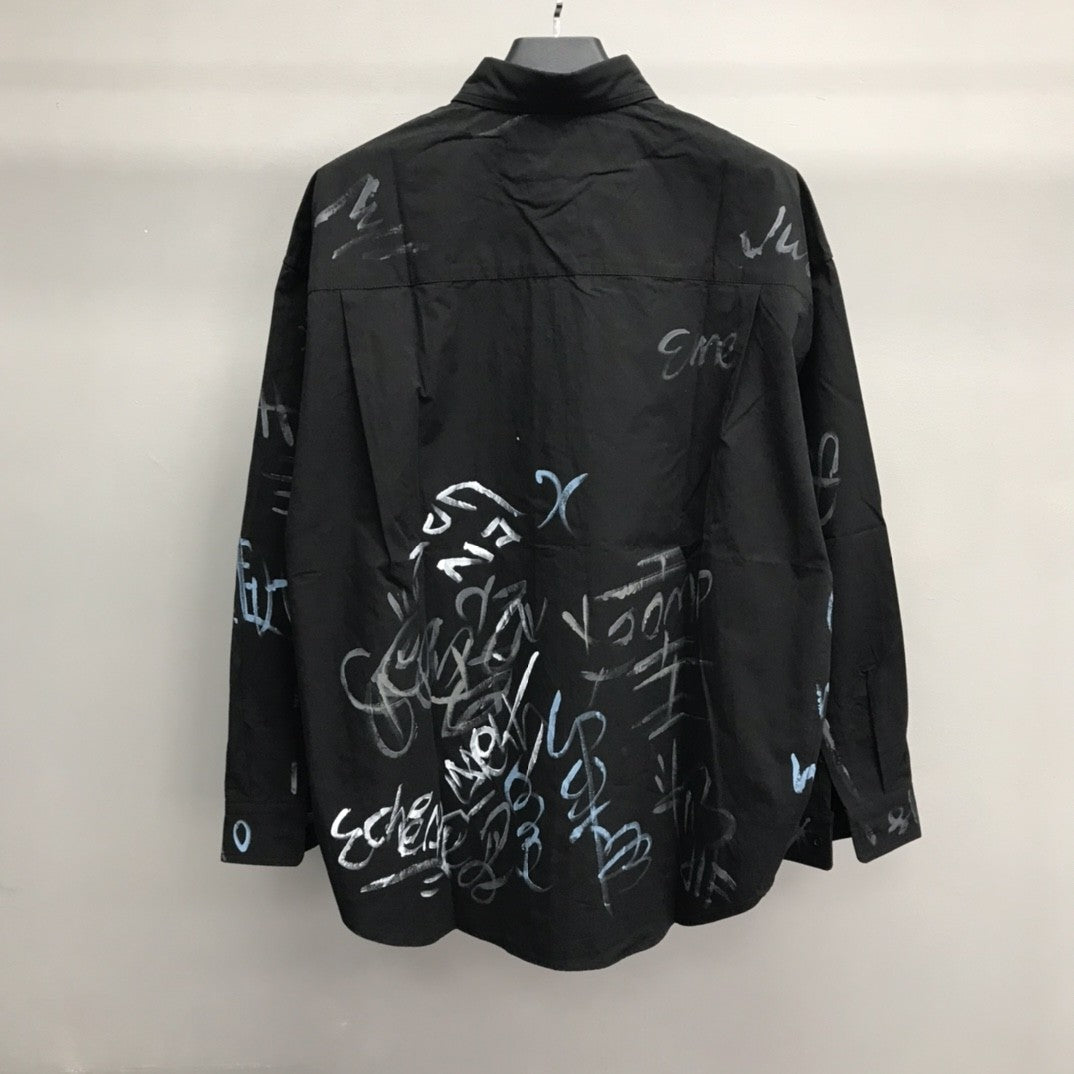 「#2456」Balenciaga BLCG graffiti long-sleeved shirt
