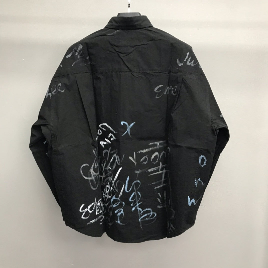 「#2456」Balenciaga BLCG graffiti long-sleeved shirt