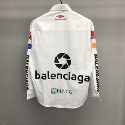 「#2457」Balenciaga LOGO LOGO racing style long sleeve shirt