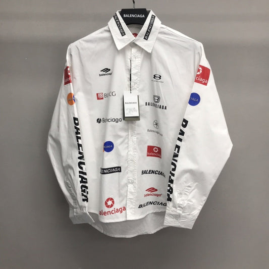 「#2457」Balenciaga LOGO LOGO racing style long sleeve shirt