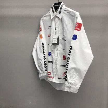 「#2457」Balenciaga LOGO LOGO racing style long sleeve shirt