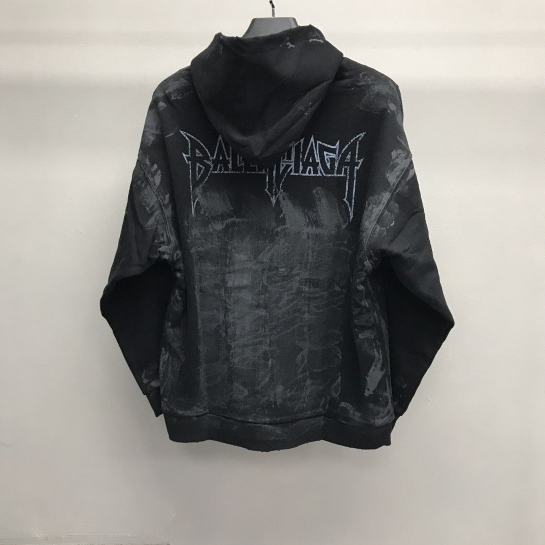 「#2467」Balenciaga Paris tower mud dyed hoodie