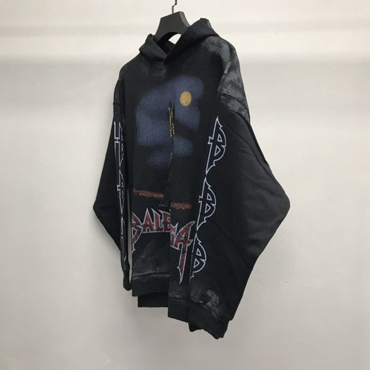 「#2467」Balenciaga Paris tower mud dyed hoodie