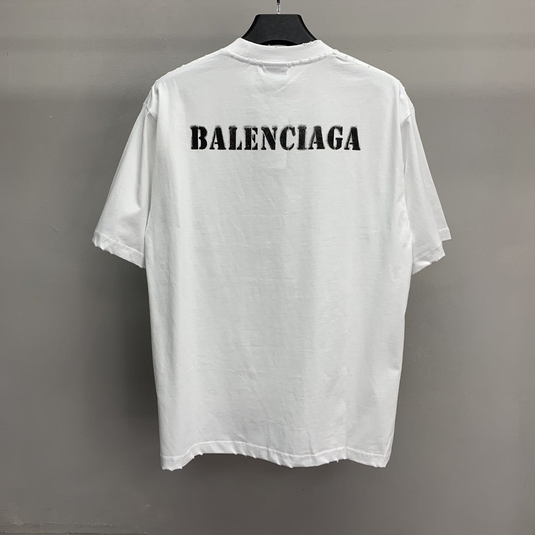 「#2506」Balenciaga front and back T-shirt with blurred letters