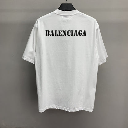 「#2506」Balenciaga front and back T-shirt with blurred letters