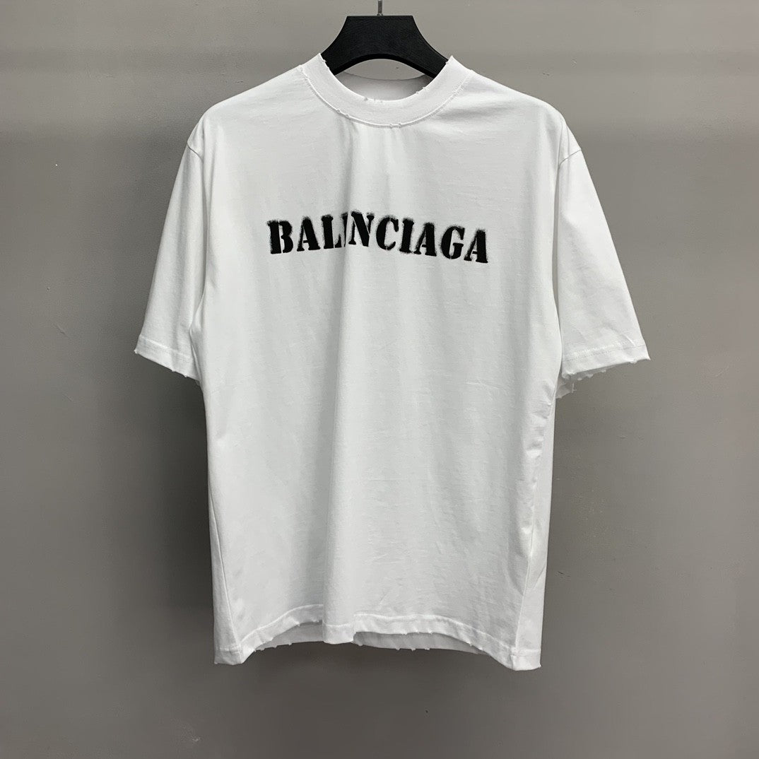 「#2506」Balenciaga front and back T-shirt with blurred letters