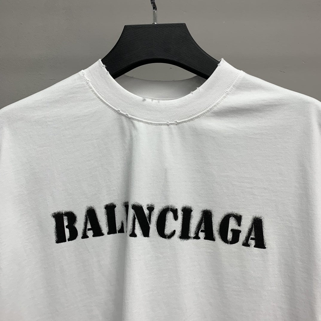 「#2506」Balenciaga front and back T-shirt with blurred letters