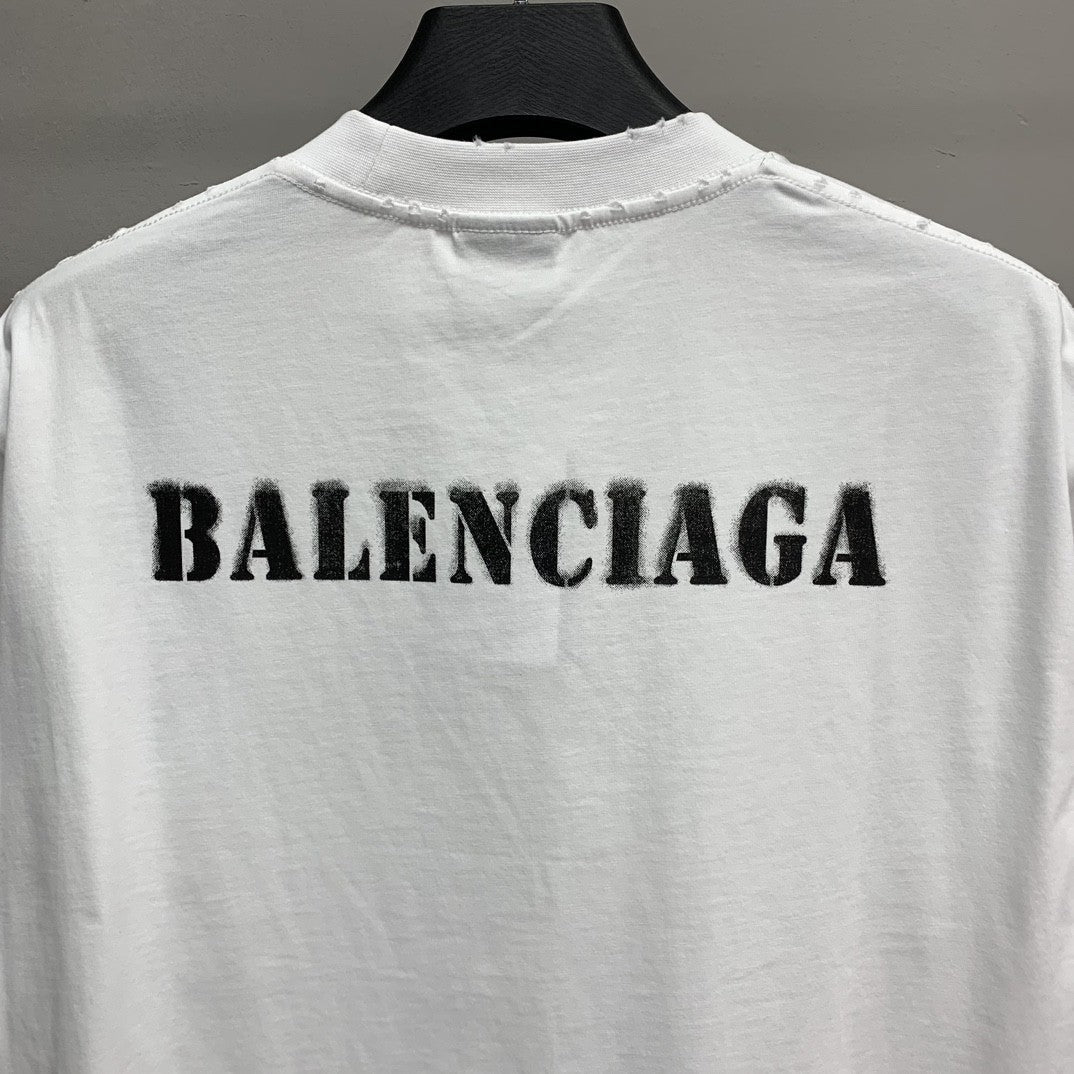 「#2506」Balenciaga front and back T-shirt with blurred letters