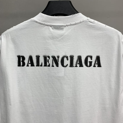 「#2506」Balenciaga front and back T-shirt with blurred letters