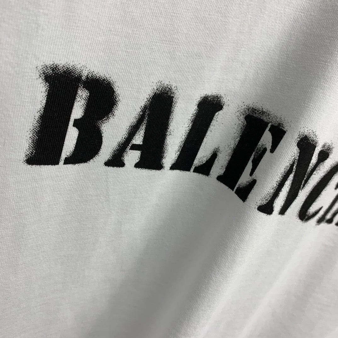 「#2506」Balenciaga front and back T-shirt with blurred letters