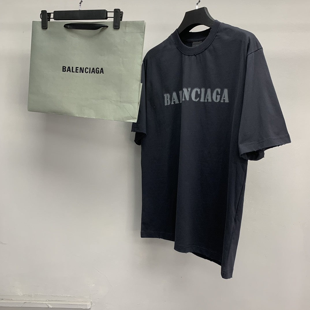 「#2507」Balenciaga front and back T-shirt with blurred letters
