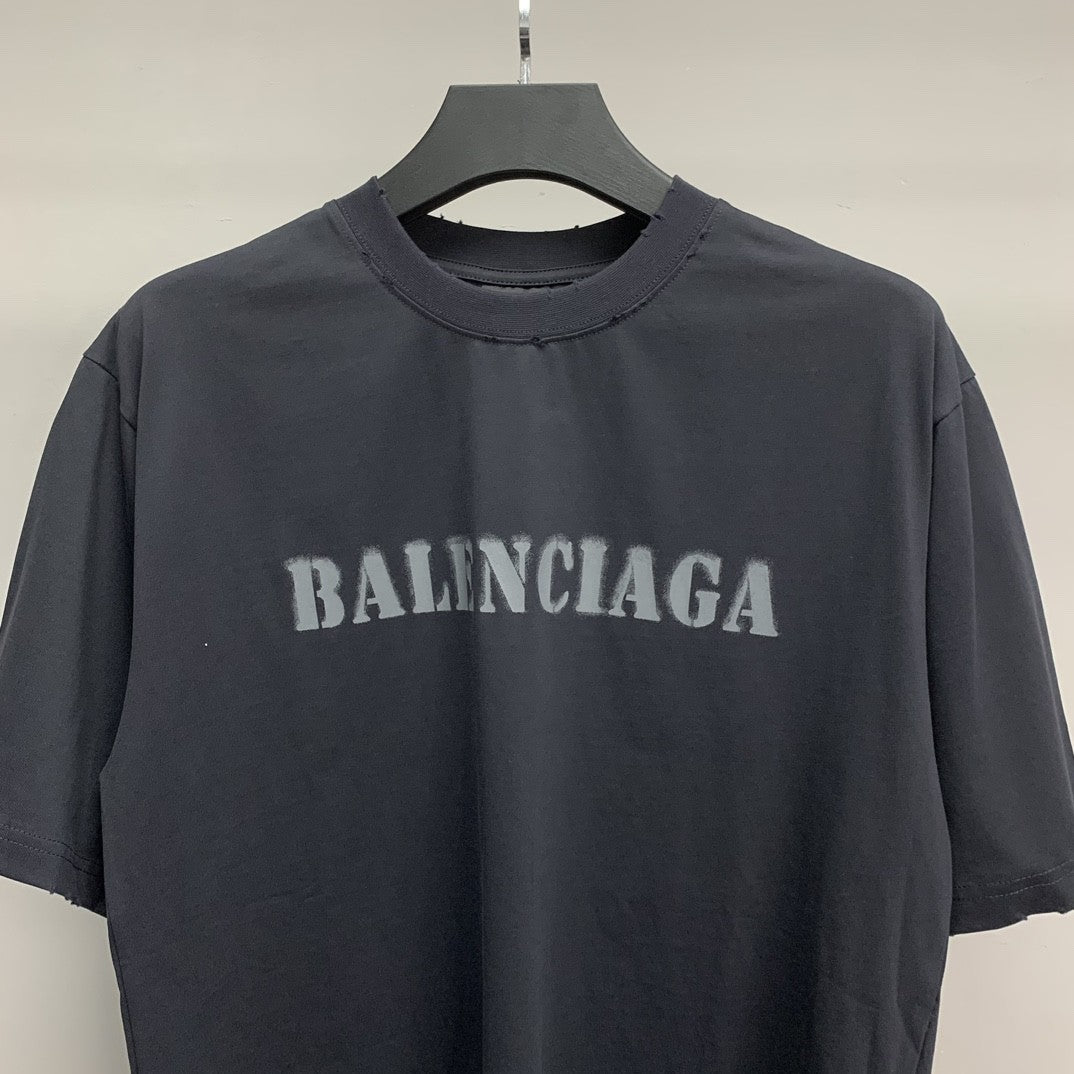 「#2507」Balenciaga front and back T-shirt with blurred letters