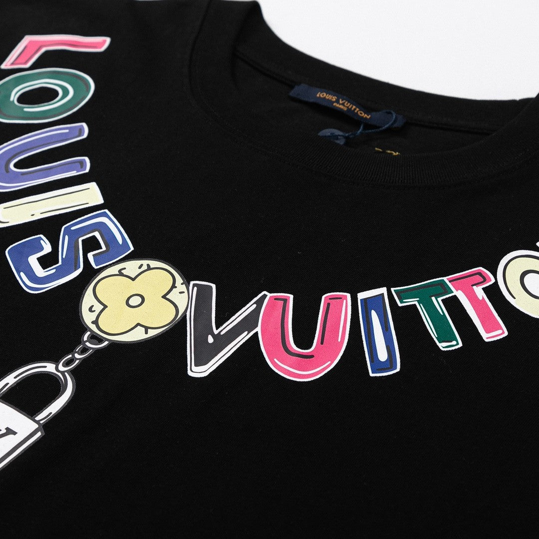 「#2580」Louis Vuitton Logo lettering T-shirt with 23SS neckline