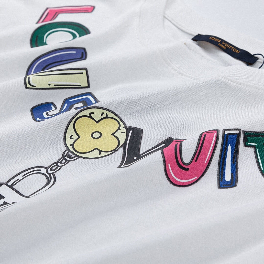 「#2581」Louis Vuitton Logo lettering T-shirt with 23SS neckline