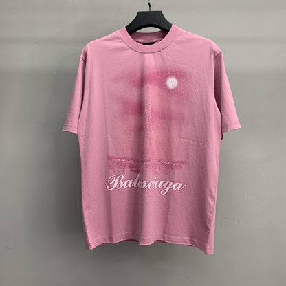「#2792」Balenciaga double back embroidered short sleeves