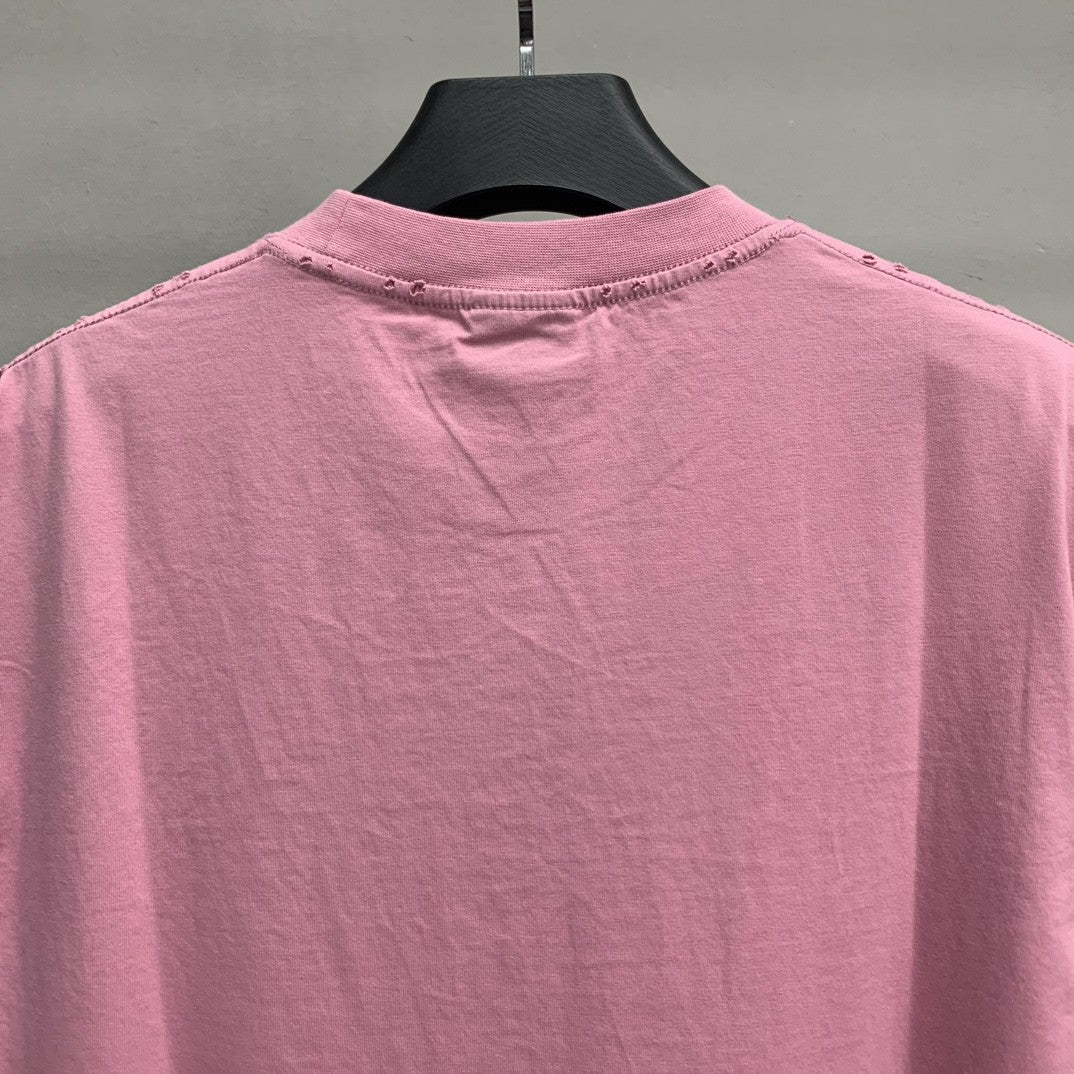「#2792」Balenciaga double back embroidered short sleeves