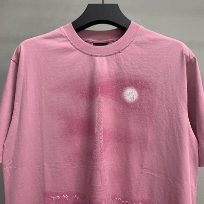 「#2792」Balenciaga double back embroidered short sleeves