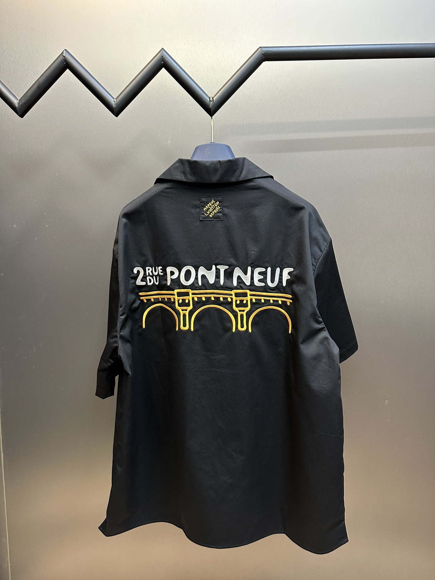 「#2791」Louis Vuitton Iron Tower embroidered monogrammed shirt