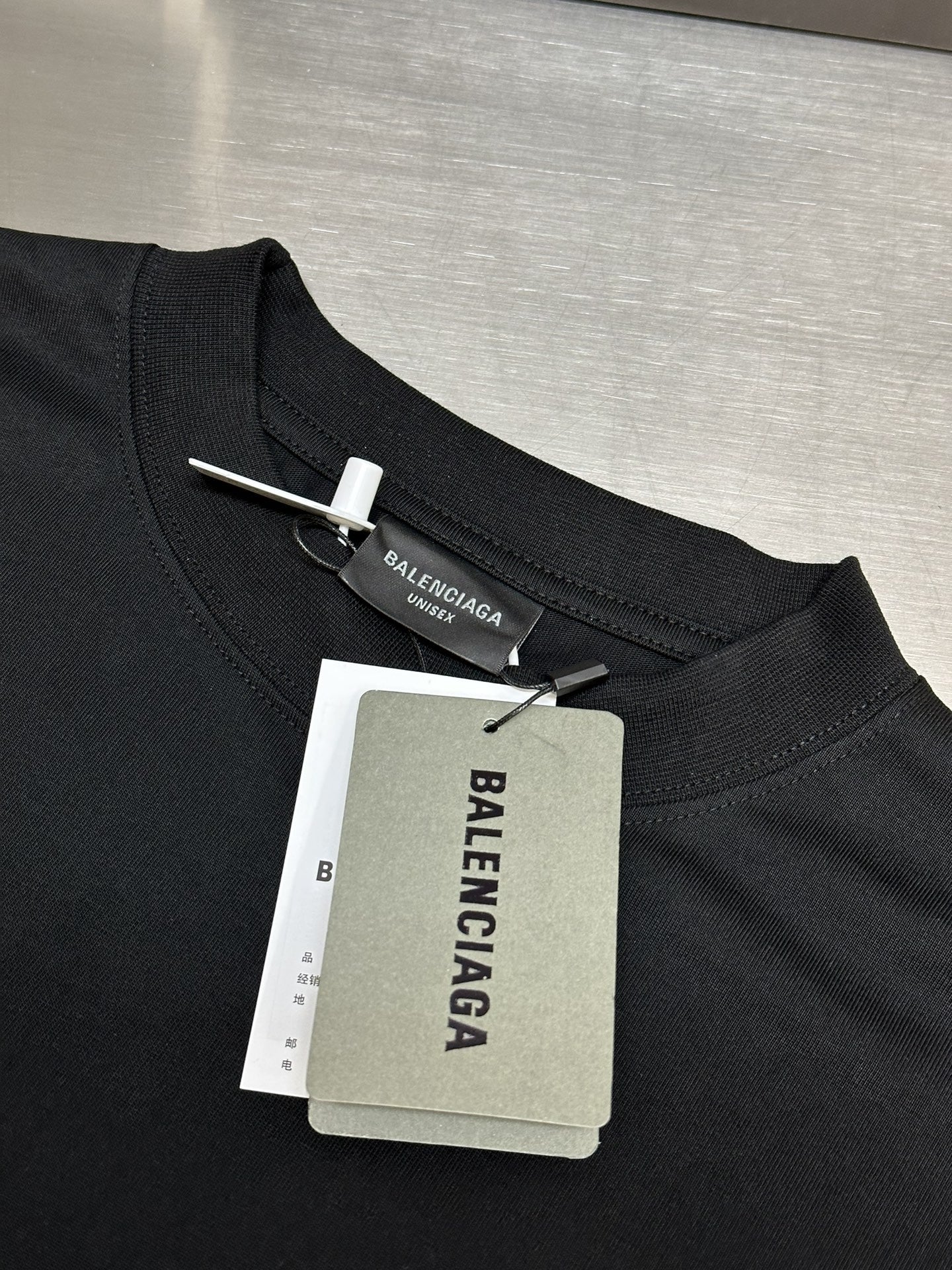 「#2792」Balenciaga double back embroidered short sleeves