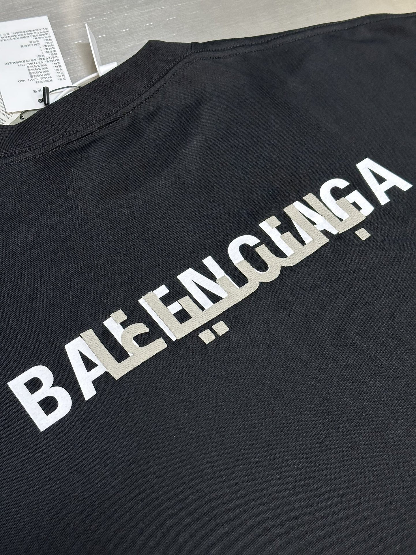 「#2792」Balenciaga double back embroidered short sleeves