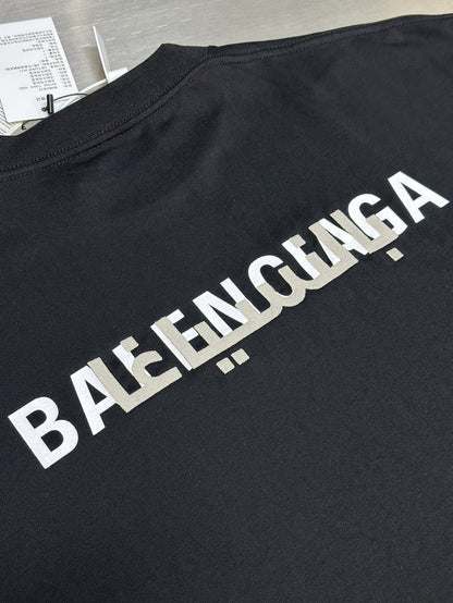 「#2792」Balenciaga double back embroidered short sleeves
