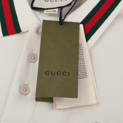 「#2818」Gucci Embroidered lapel POLO on left chest