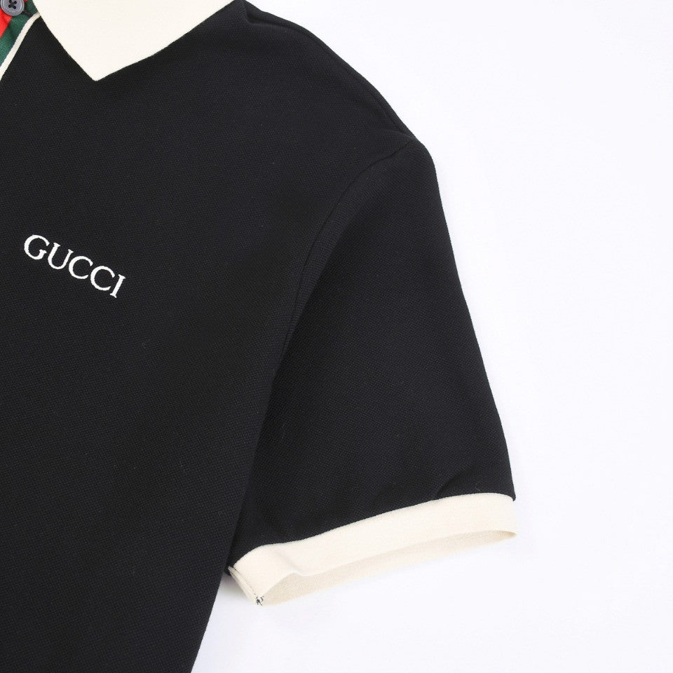 「#2825」Gucci 2024 new polo shirt with colorful placket
