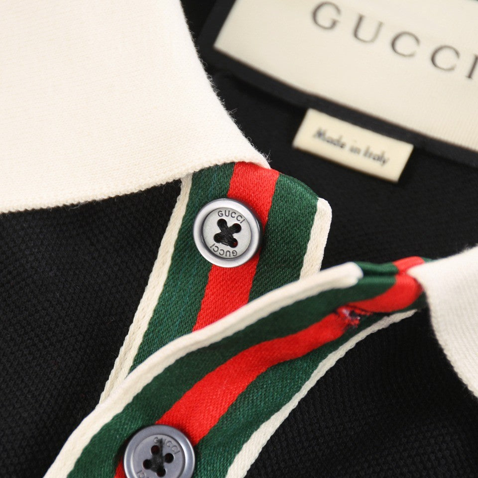 「#2825」Gucci 2024 new polo shirt with colorful placket