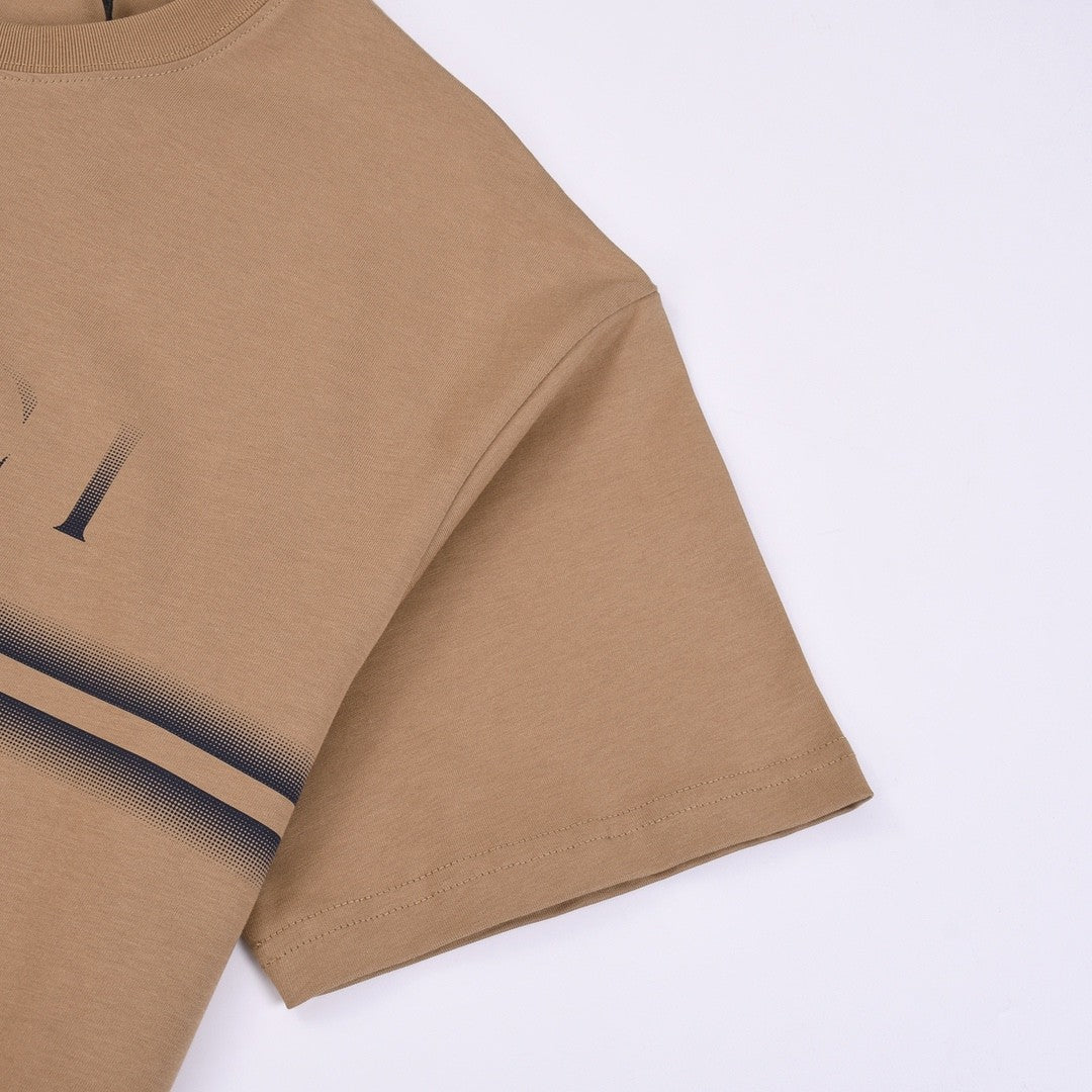 「#2842」Gucci Gradient Letter Logot shirt
