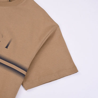 「#2842」Gucci Gradient Letter Logot shirt